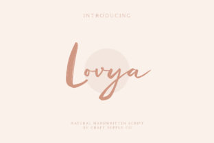 Lovya: A Warm, Authentic Script Font for Handmade Creators
